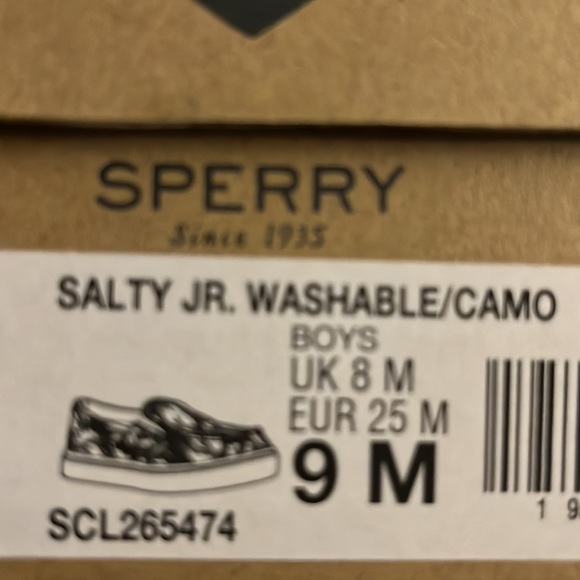 NWT Sperry Salty Jr. Washable/Camo Shoe - Picture 7 of 7